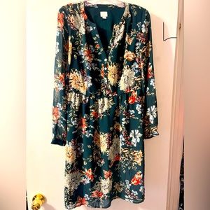 Spring dress with see through arms